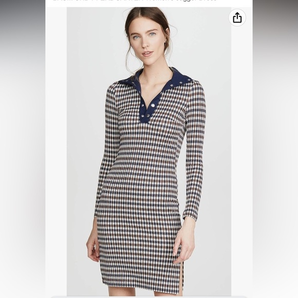 BAUM UND PFERDGARTEN
Houndstooth Print Knee-Length Dress - Picture 2 of 12